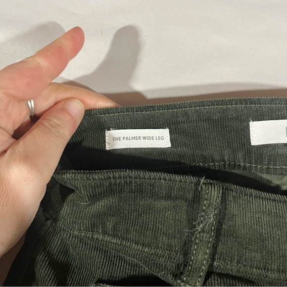 LOFT Palmer Wide Leg Dark Green Corduroy Pants 0 - Picture 8 of 13